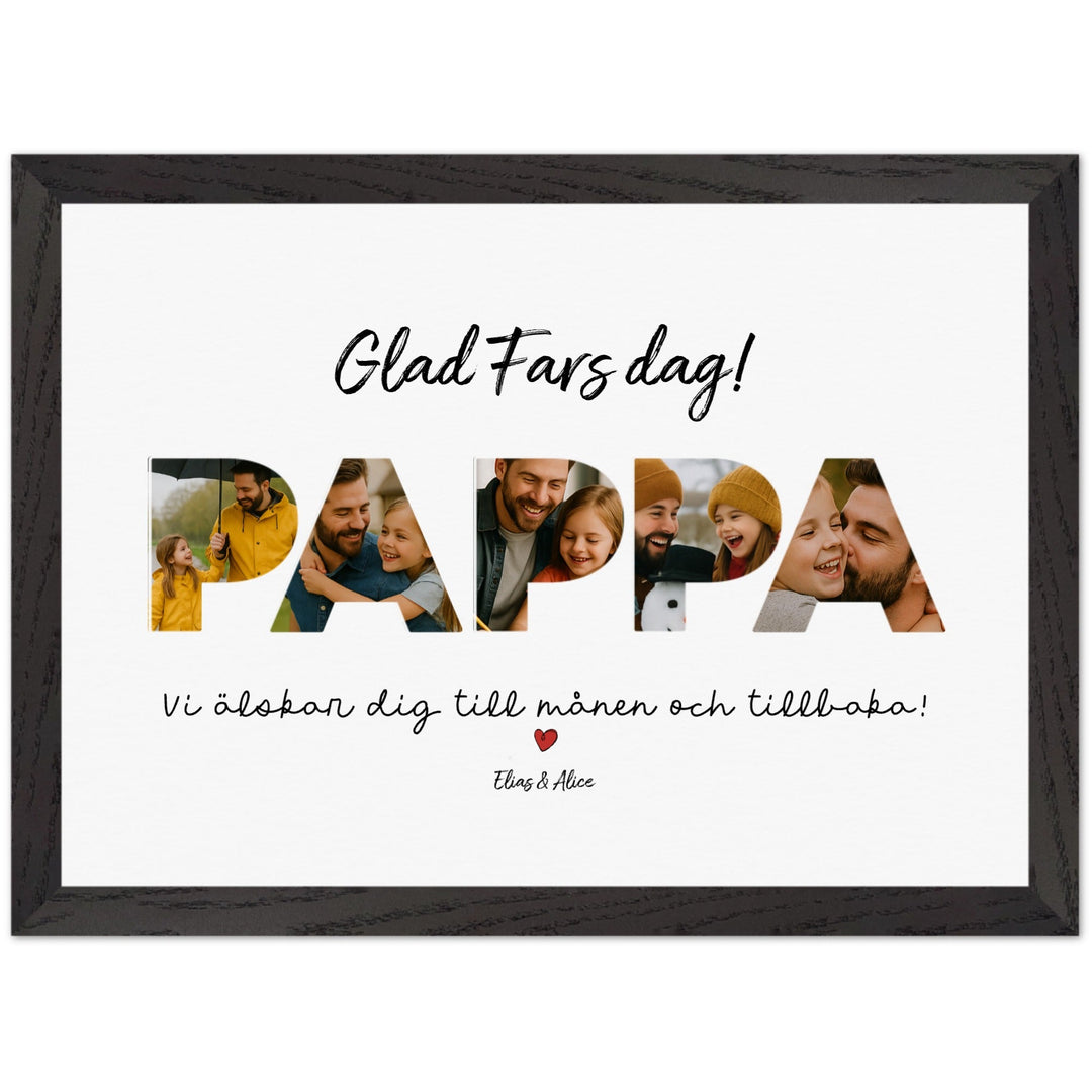 Anpassningsbar PAPPA Foto Collage - Välj Din Layout