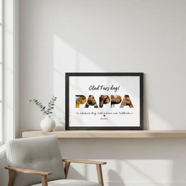 Anpassningsbar PAPPA Foto Collage - Välj Din Layout