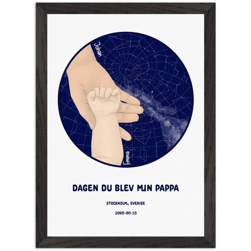 Personlig pappa-poster med stjärnhimmel – 4 mallar